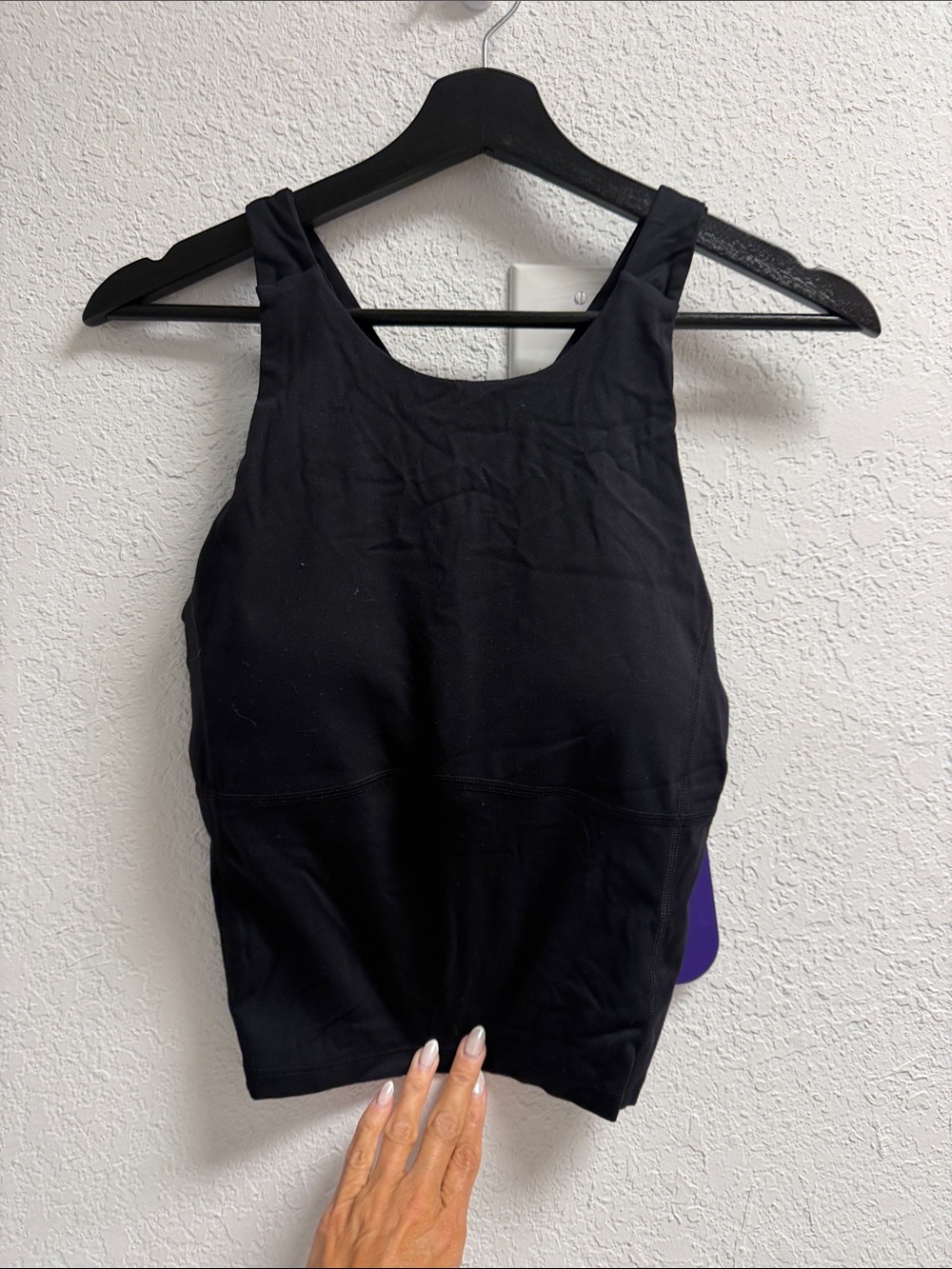 Women's Athletic LonglineTank Top - Black L NWT